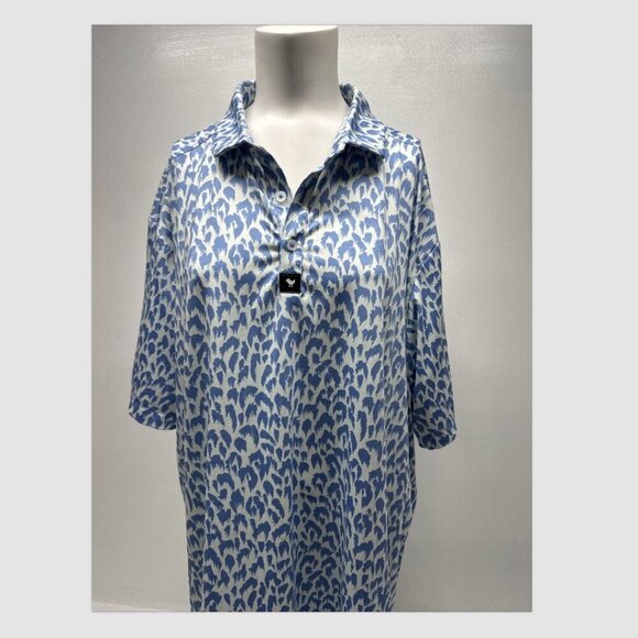Bad Birdie Polo Shirt Golf Short Sleeve Performance Collared Blue Mens Size 2XL - Picture 6 of 8